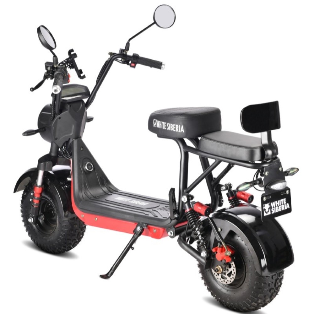 Электроскутер CityCoco WHITE SIBERIA MINI R 2.0 1200W (2022) BLACK 6