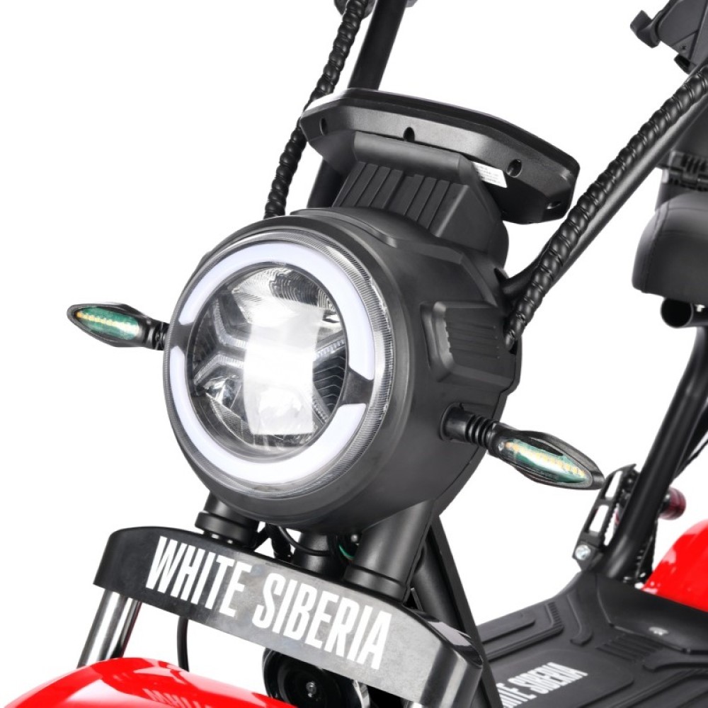 Электроскутер CityCoco WHITE SIBERIA MINI R 2.0 1200W (2022) RED 11